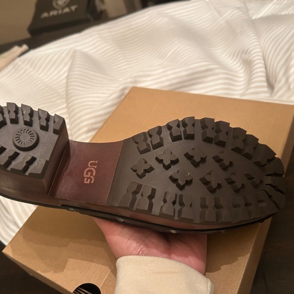 UGG Judi Black Leather Clogs size 9 (40) - Picture 5 of 7